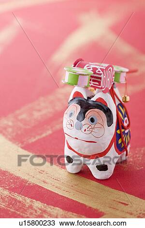 Stock Image - Papier-mâché dog. Fotosearch