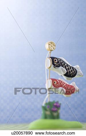 Stock Image - Carp streamer's ornament. Fotosearch