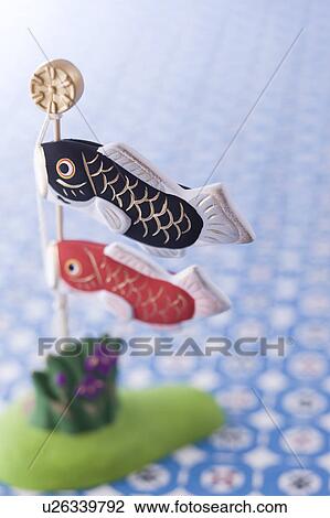 Stock Image - Carp streamer's ornament. Fotosearch