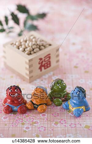 Stock Photo - Soybean and ornament of evil. Fotosearch