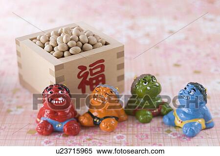 Stock Photography - Soybean and ornament of evil. Fotosearch