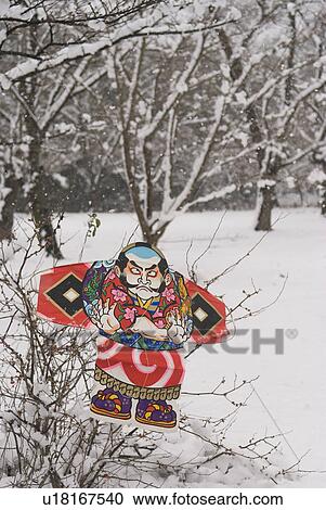 Japanese kite on snowfield View Large Photo Image Stock Image - Japanese kite on snowfield. Fotosearch