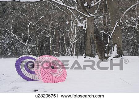 Paper umbrellas on snowfield View Large Photo Image Stock Image - Paper umbrellas on snowfield. Fotosearch