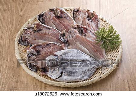 Stock Photograph - Dried Japanese butterfish. Fotosearch