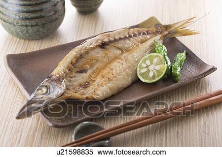 Stock Photography - Grilled barracuda. Fotosearch