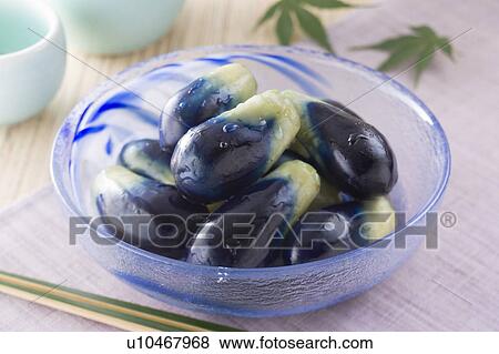 Stock Photo - Mini egg plant pickles. Fotosearch