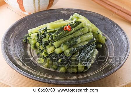 Stock Image - Nozawana pickles. Fotosearch