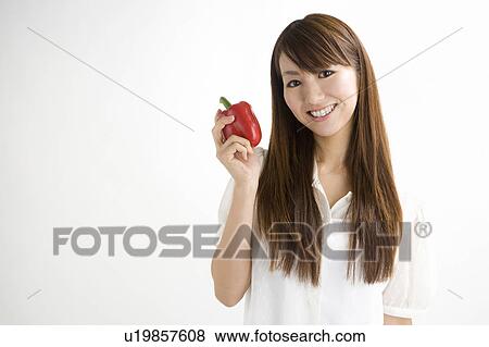 Stock Photo - Portrait of young woman. Fotosearch