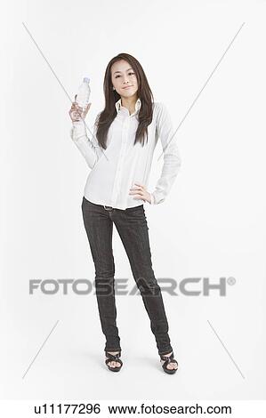 Stock Photograph - Portrait of young woman. Fotosearch