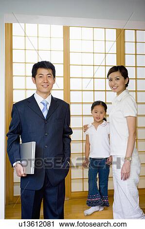 Family, Portrait of a family, father ready to work View Large Photo Image Stock Image - Family, Portrait of a family, father ready to work. Fotosearch