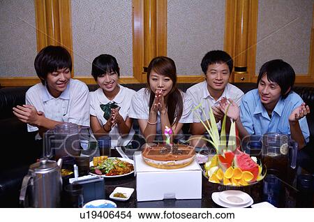 Teenagers celebrating for birthday together, Teenager View Large Photo Image Picture - Teenagers celebrating for birthday together, Teenager. Fotosearch