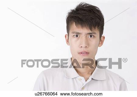 Portrait of man's shocking face, Men, Facial Expression View Large Photo Image Picture - Portrait of man's shocking face, Men, Facial Expression. Fotosearch