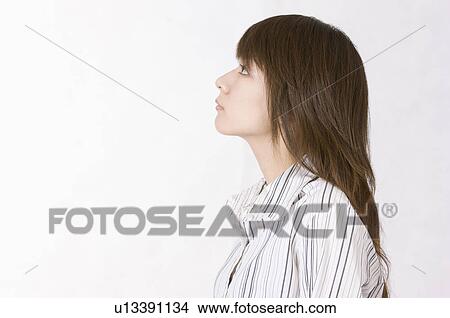 Portrait of woman looking away, Women, Facial Expression View Large Photo Image Picture - Portrait of woman looking away, Women, Facial Expression. Fotosearch