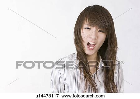 Portrait of woman smiling, Women, Facial Expression View Large Photo Image Stock Photo - Portrait of woman smiling, Women, Facial Expression. Fotosearch