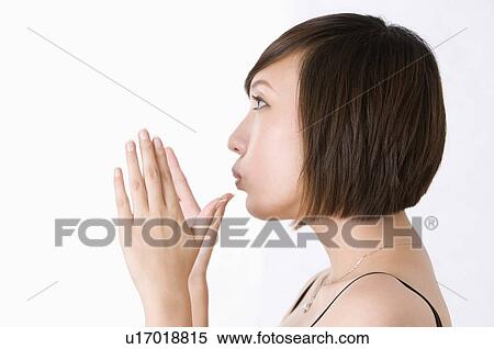 Young Woman making a post of thinking View Large Photo Image Stock Photography - Young Woman making a post of thinking. Fotosearch