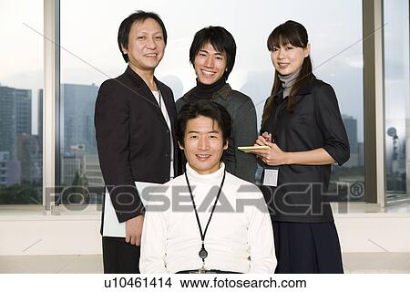 Picture - Portrait of four business people. Fotosearch