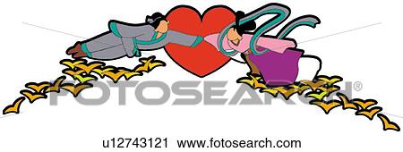 Clip Art - taste, greeting card, magpie, valentin's day, design, pattern. Fotosearch