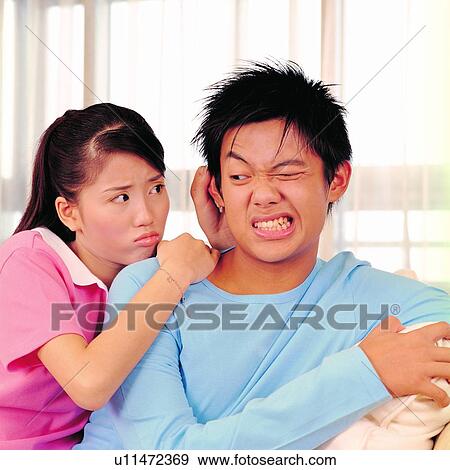 Stock Photo - Intim, Falling in love, Asian, Females, Woman, People. Fotosearch