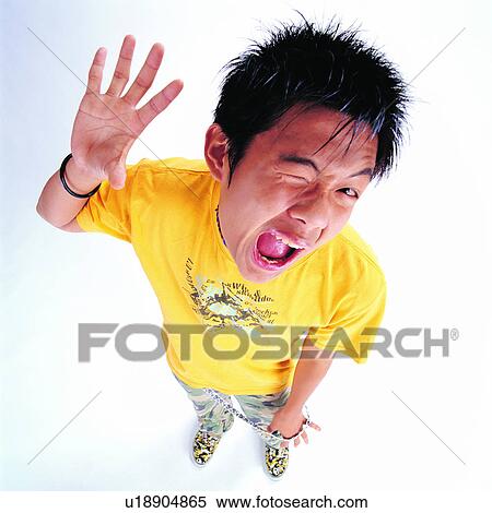 Stock Photography - Males, Human, Men, Scary, People, Asian. Fotosearch