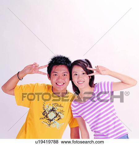 Stock Photo - People, Humans, Men, Woman, Chinese, Oriental man. Fotosearch