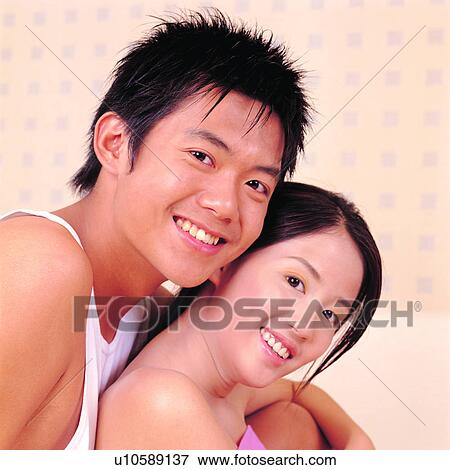 Stock Photo - People, Oriental woman, Love, Male, Asian woman, Human, Asian men. Fotosearch