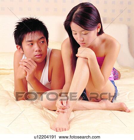 Stock Image - Romance, People, Oriental women, Woman, Chinese, Human. Fotosearch