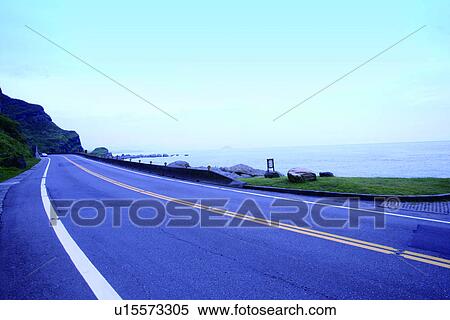 Stock Photography - mountains, the runway, the road, running, traffic. Fotosearch