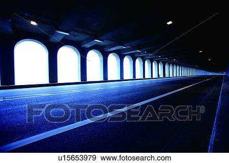 Stock Photo - outside, going, the highway, there are no persons, Road? Railway. Fotosearch