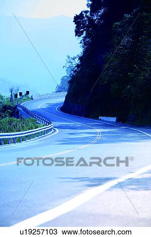 Stock Image - Road? Railway, the way, transportation, the highway, there are no persons, traffic. Fotosearch