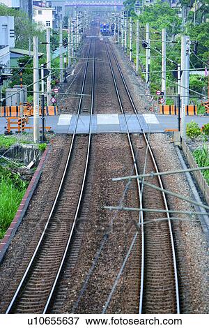 Stock Photo - running, the way, Road? Railway, transportation, taking. Fotosearch