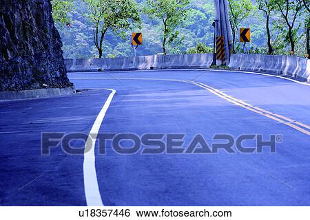 Stock Photograph - the mountain range, the strand highway, running, the way, Road? Railway. Fotosearch