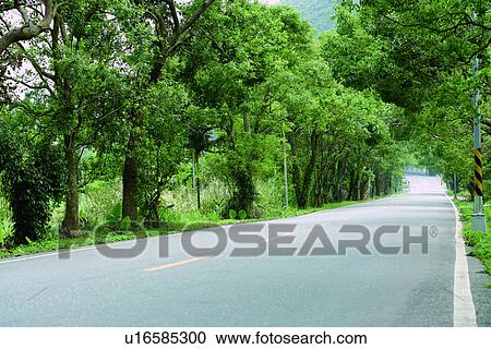 Stock Image - transportation, traffic, the mountain range, Road? Railway, transport. Fotosearch