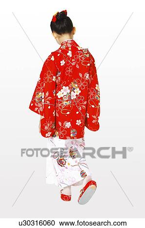 A figure of girl in kimono viewed from behind View Large Photo Image Stock Image - A figure of girl in kimono viewed from behind. Fotosearch