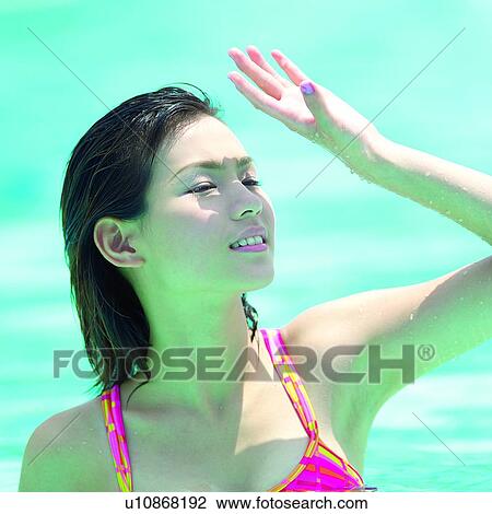 Summer Splash, Female, Pool, Oriental female, Swimsuit, Women, Oriental females View Large Photo Image Stock Image - Summer Splash, Female, Pool, Oriental female, Swimsuit, Women, Oriental females. Fotosearch
