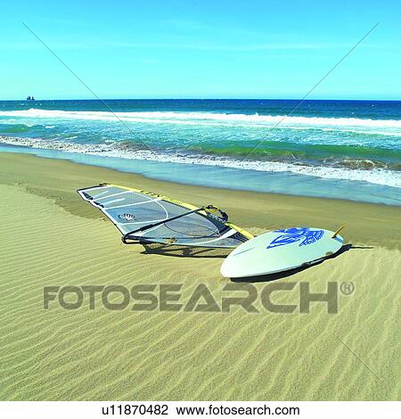 Stock Image - Summer Splash, Waves, Surfboards, Beaches, Ocean, Wave, Sail. Fotosearch
