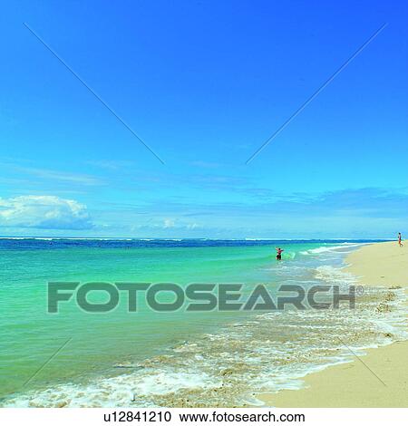 Waves, Beach, Ocean, Blue sky, Sea, Seas, Tree View Large Photo Image Stock Image - Waves, Beach, Ocean, Blue sky, Sea, Seas, Tree. Fotosearch