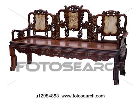 Stock Image - Wooden armchair. Fotosearch