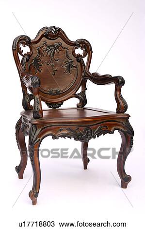 Stock Image - Wooden armchair. Fotosearch