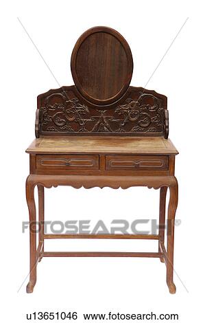 Wooden make-up table View Large Photo Image Stock Photograph - Wooden make-up table. Fotosearch