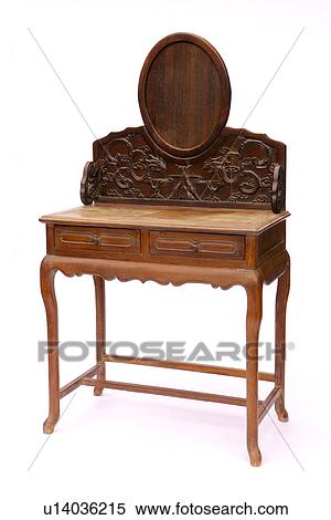 Stock Photography - Wooden make-up table. Fotosearch