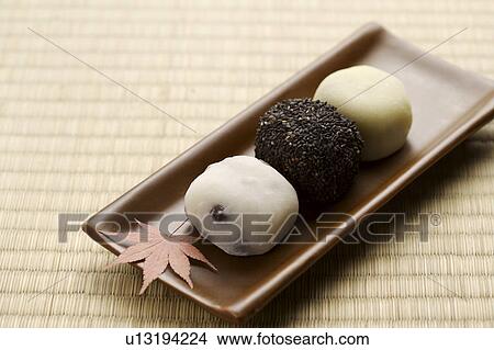 A tray of sticky rice cake (mochi) View Large Photo Image Picture - A tray of sticky rice cake (mochi). Fotosearch