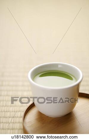 Stock Image - Japanese green tea (macha). Fotosearch