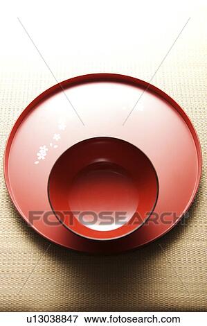 Stock Photo - Japanese teacup on tray. Fotosearch