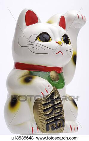 Maneki Neko Figure View Large Photo Image Stock Photo - Maneki Neko Figure. Fotosearch
