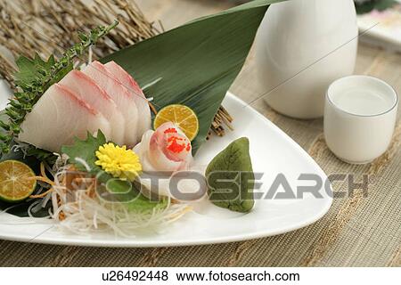 Sashimi, close-up View Large Photo Image Stock Photo - Sashimi, close-up. Fotosearch