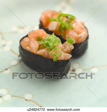 Sushi (Gunkan maki), close-up View Large Photo Image Stock Image - Sushi (Gunkan maki), close-up. Fotosearch