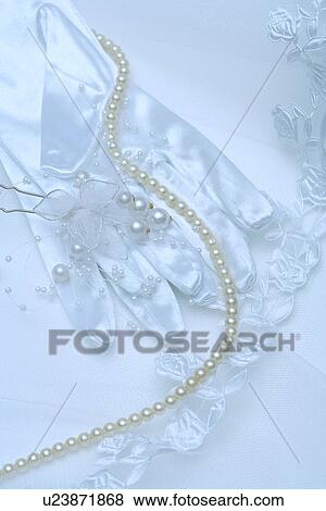 Pearl necklace and white glove View Large Photo Image Stock Photo - Pearl necklace and white glove. Fotosearch