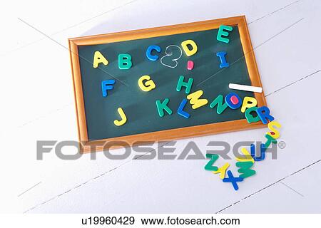 Alphabet on chalkboard View Large Photo Image Stock Photo - Alphabet on chalkboard. Fotosearch