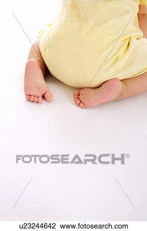Baby girl, rear view, low section View Large Photo Image Stock Image - Baby girl, rear view, low section. Fotosearch