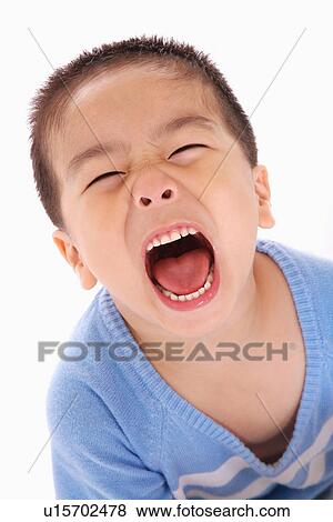 Stock Photo - Boy, close up, portrait. Fotosearch